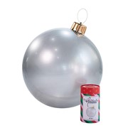 Holiball božićna kugla 76cm srebrna