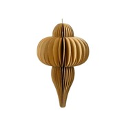 Ukras za bor papirni finial 9xh15cm boja pijeska