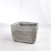 Cement posuda 20x20x13cm kocka siva