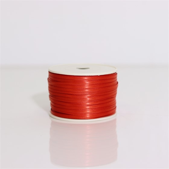 Traka saten 3mm/100m premium mandarina 765