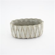 Cement posuda oval 20x9,5x9,5cm siva