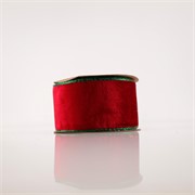 Traka Velvet Xmas 63mm/10m bordo/zelena 24