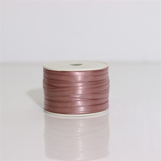 Traka saten 6mm/50m premium antique mauve roza 164