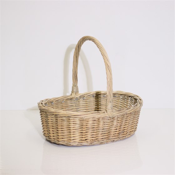 Košara oval 40x28x13/h36cm natur wash