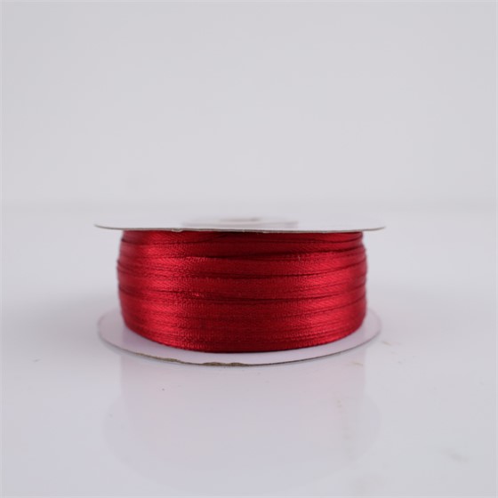 Traka saten 3mm/100m standard scarlet crvena 260