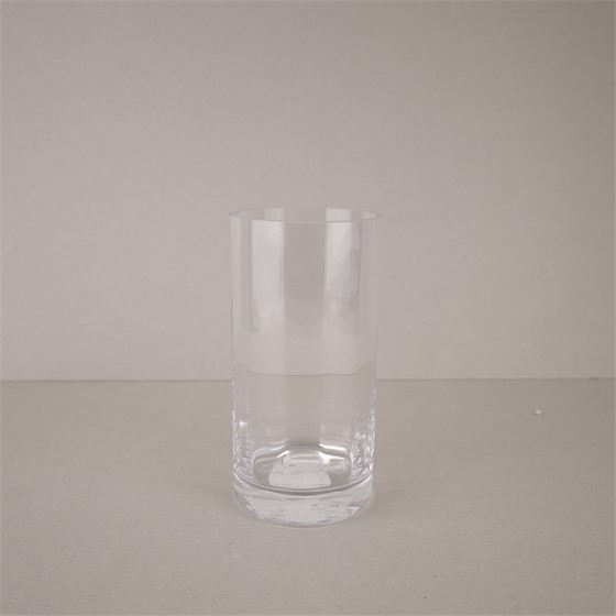 Staklo vaza cilindar h20cm d10cm optik šlif