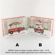 Poklon kutija 3kom Merry Christ.25x18/8, 23x16/7, 21x14/6cm crvena 2ass