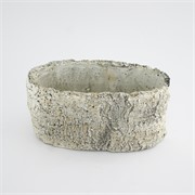 Cement posuda oval 21x10x11cm kora breze