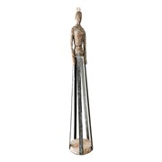 Figura drvo/metal, žena - 76cm