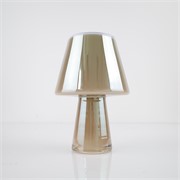 Staklo vaza/svijećnjak lampa h25cm d17cm iridescent smeđa