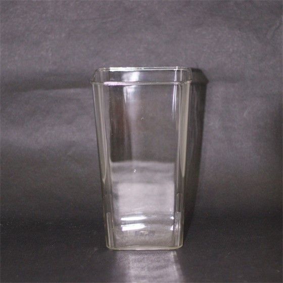 Vaza plastična četvrtasta d16xh30,5cm transparent