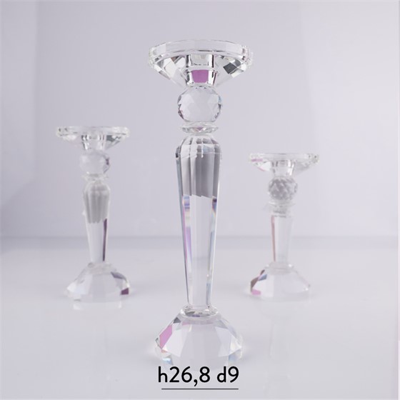 Svijećnjak kristal h26,8 d9cm