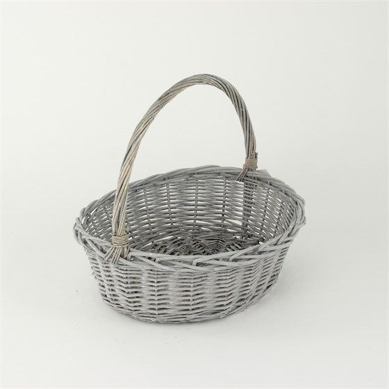 Košara oval 44x36/h14cm gray wash