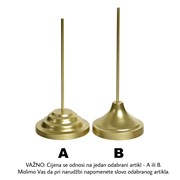 Stalak za vrh za bor metalni d12 h25cm zlatni 2ass