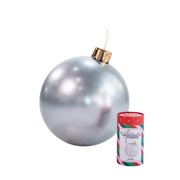 Holiball božićna kugla 46cm srebrna