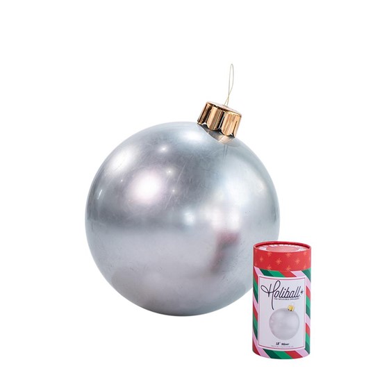 Holiball božićna kugla 46cm srebrna