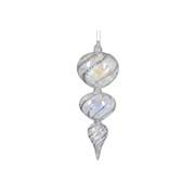 Stakleni ukras finial h20cm d8cm iris/transparent