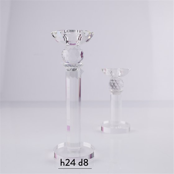 Svijećnjak kristal h24 d8cm