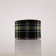 Traka Tartan Wallace 63mm/10m crna/zelena 19