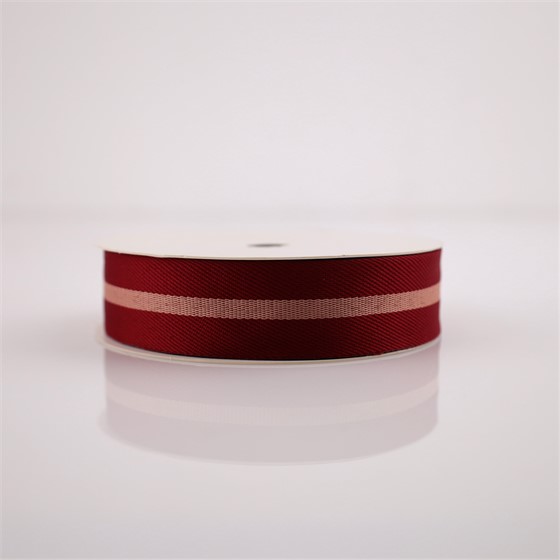 Traka stripe 26mm/18,3m wine/roza crta