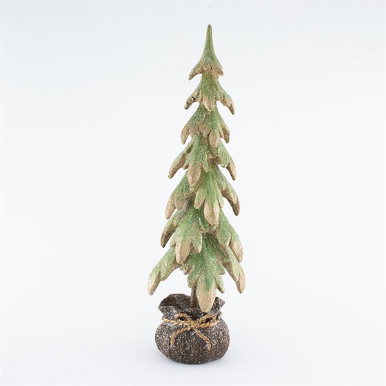 Figura bor u juti h44 d13cm natur/zelena