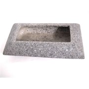 Cement posuda plitka - 25x14x6cm siva granit